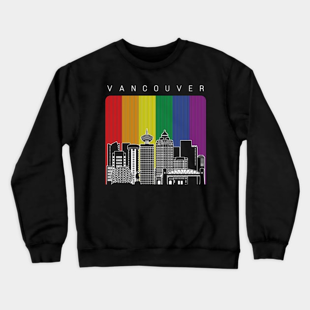 Vancouver LGBT Flag Crewneck Sweatshirt by travel2xplanet